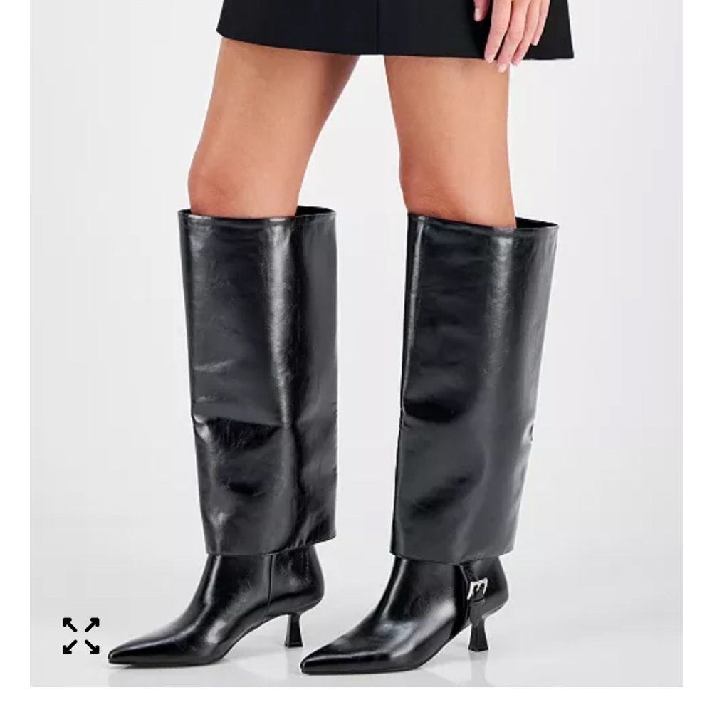 Vaila Monica Wide Calf Black Knee-High Women's Boots, 11